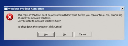 This copy of Windows must be activated with Microsoft before you can continue Windows Activation